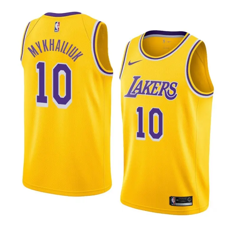 Camiseta Sviatoslav Mykhailiuk#10 Los Angeles Lakers Amarillo Fan Edition