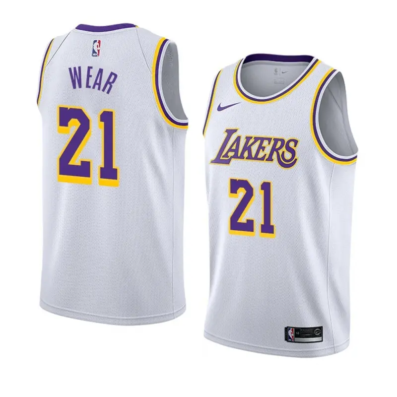Camiseta Travis Wear #21 Los Angeles Lakers Blanco Icon Edition Swingman