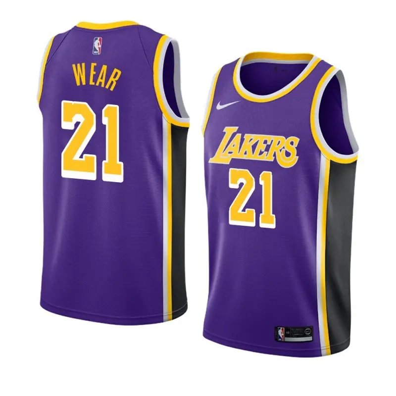 Camiseta Travis Wear #21 Los Angeles Lakers Morado/Negro Fan Edition