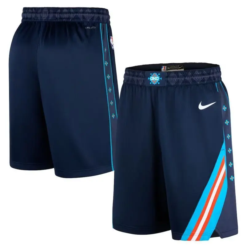 Pantalón Corto Oklahoma City Thunder 2026 Azul Oscuro City Edition