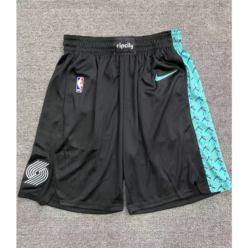 Pantalón Corto Portland Trail Blazers 2026 Negro/Verde City Edition