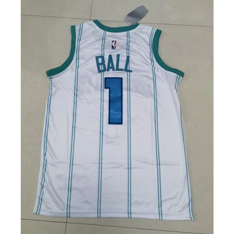 Camiseta LaMelo Ball #1 Charlotte Hornets Blanco/Verde Icon Nuevo Anuncio