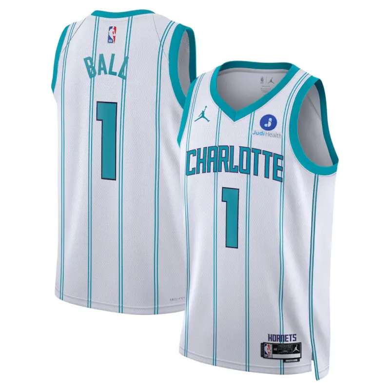 Camiseta LaMelo Ball #1 Charlotte Hornets Blanco/Verde Icon Nuevo Anuncio