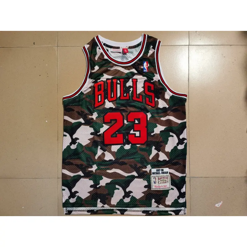 Camiseta Michael Jordan #23 Chicago Bulls 1997/98 Estampado De Camuflaje