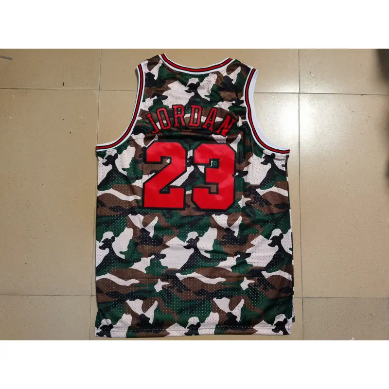 Camiseta Michael Jordan #23 Chicago Bulls 1997/98 Estampado De Camuflaje