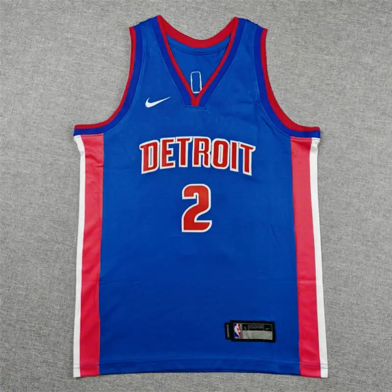 Camiseta Cade Cunningham #2 Detroit Pistons Azul Niño