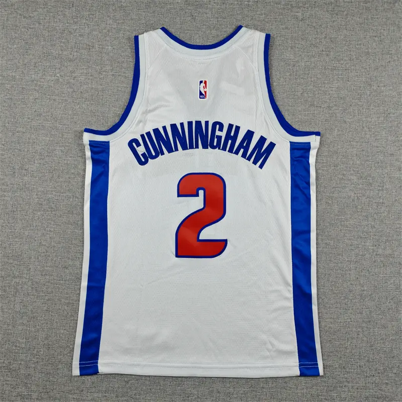 Camiseta Cade Cunningham #2 Detroit Pistons Blanco Niño