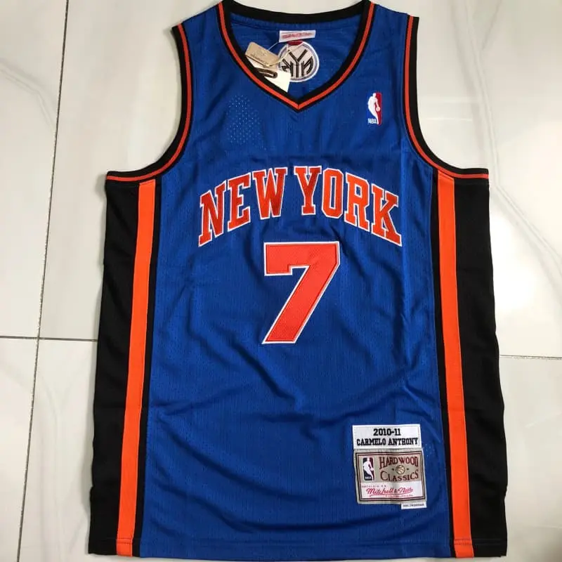 Camiseta Carmelo Anthony #7 New York Knicks azul