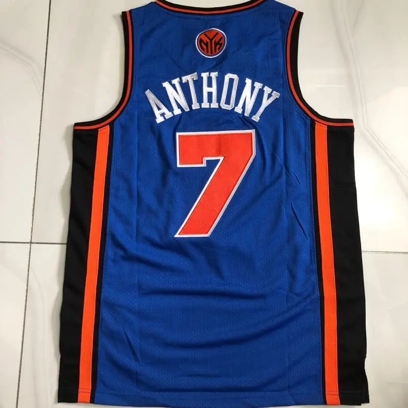 Camiseta Carmelo Anthony #7 New York Knicks azul