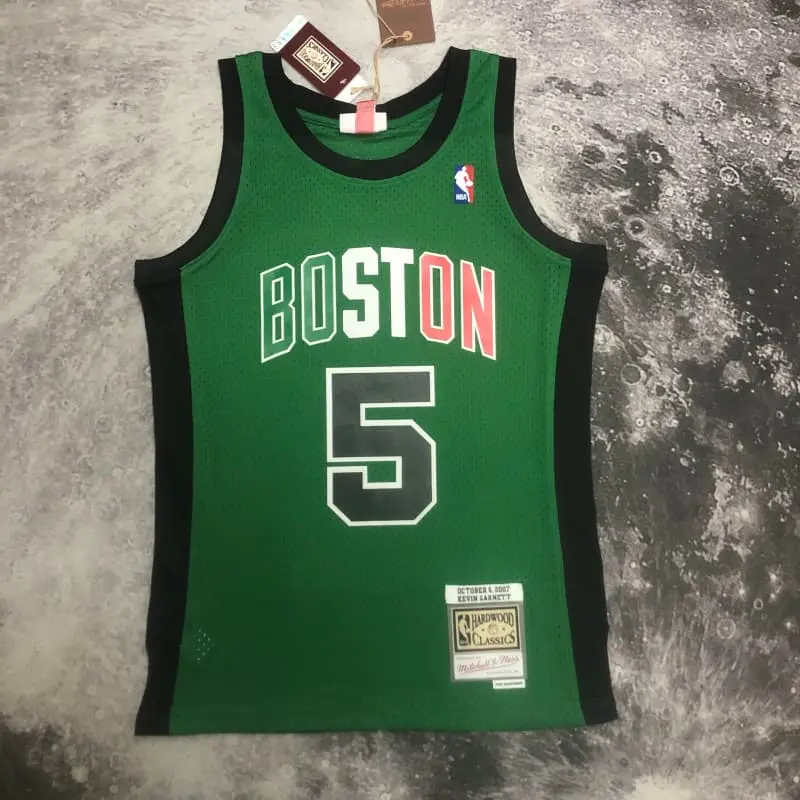 Camiseta Kevin Garnett #5 Boston Celtics Verde Retro