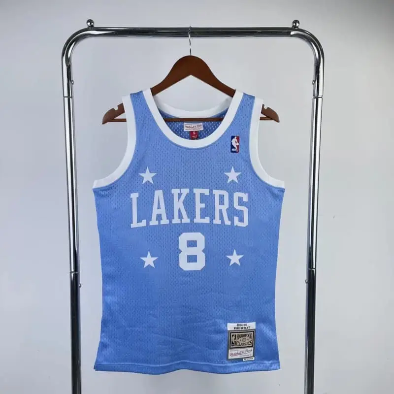 Camiseta Kobe Bryant #8 Los Angeles Lakers Blanco/Azul Retro