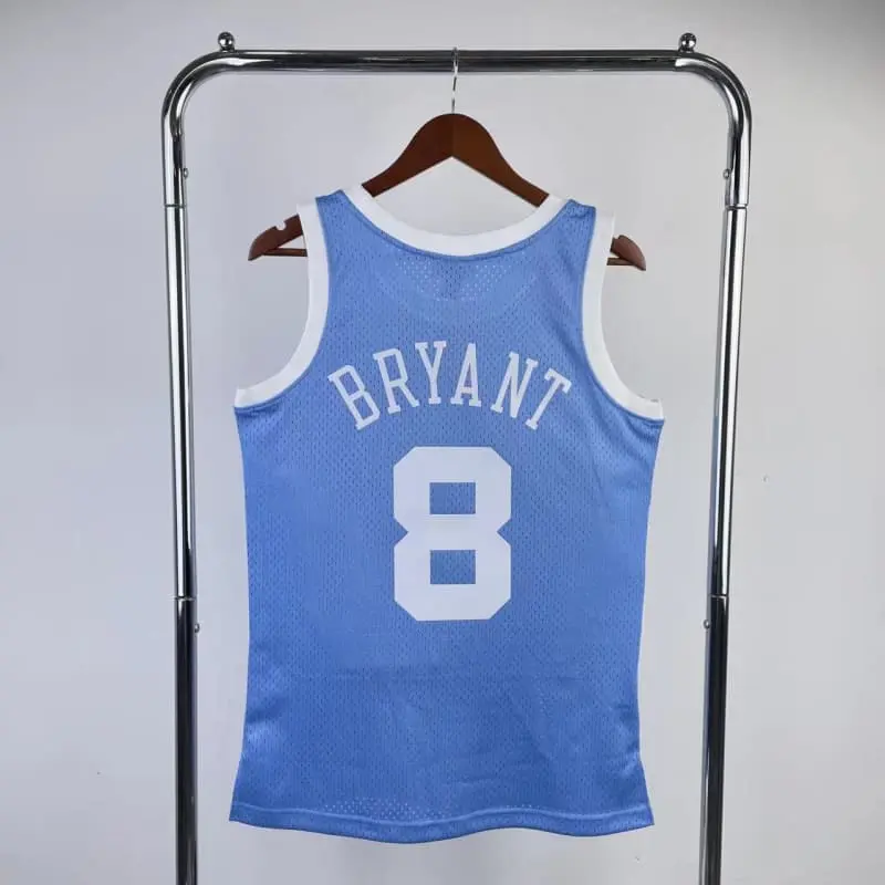 Camiseta Kobe Bryant #8 Los Angeles Lakers Blanco/Azul Retro