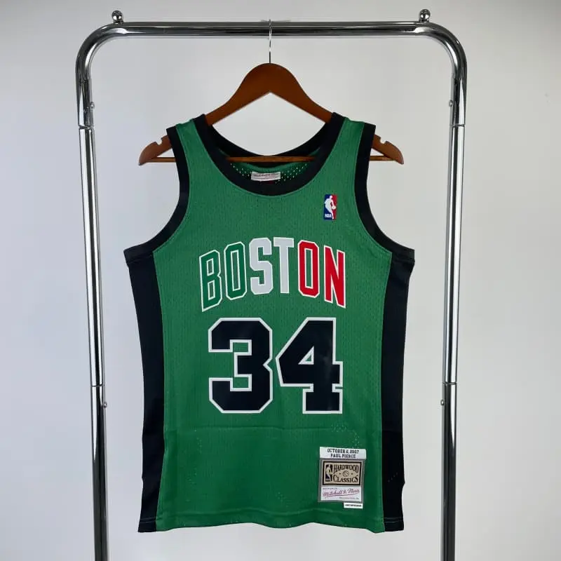 Camiseta Paul Pierce #34 Boston Celtics Verde Retro