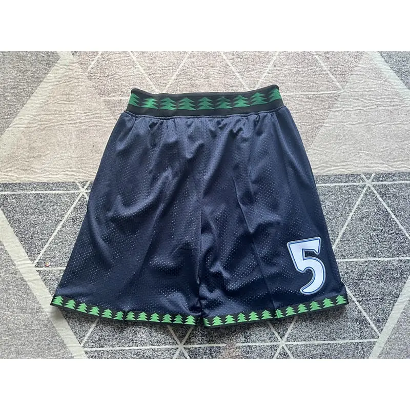 Pantalón Corto Anthony Edwards #5 Minnesota Timberwolves Azul Oscuro Retro
