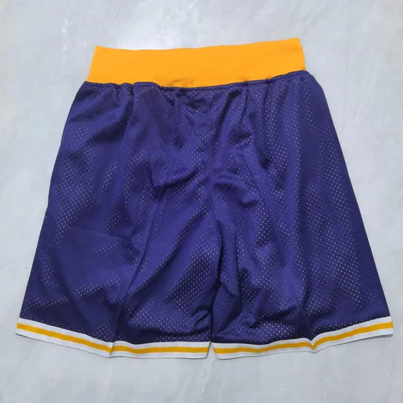 Pantalón Corto de Bolsillo Los Angeles Lakers #24 morado Retro