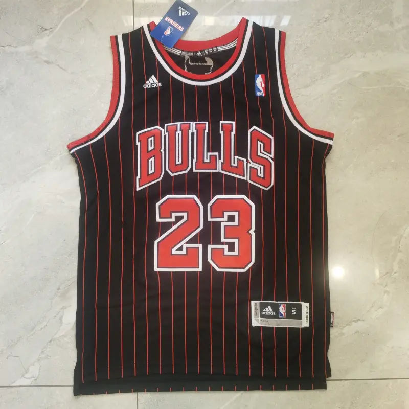Camiseta Michael Jordan #23 Chicago Bulls Rayas Roja