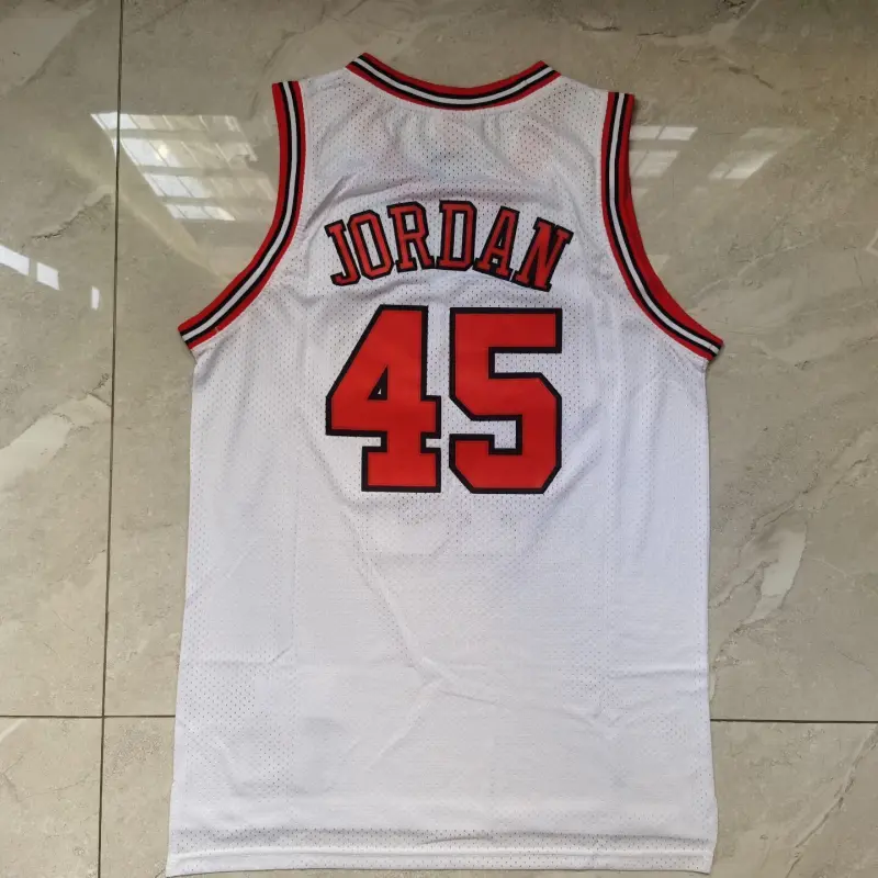 Camiseta Michael Jordan #45 Chicago Bulls Blanco