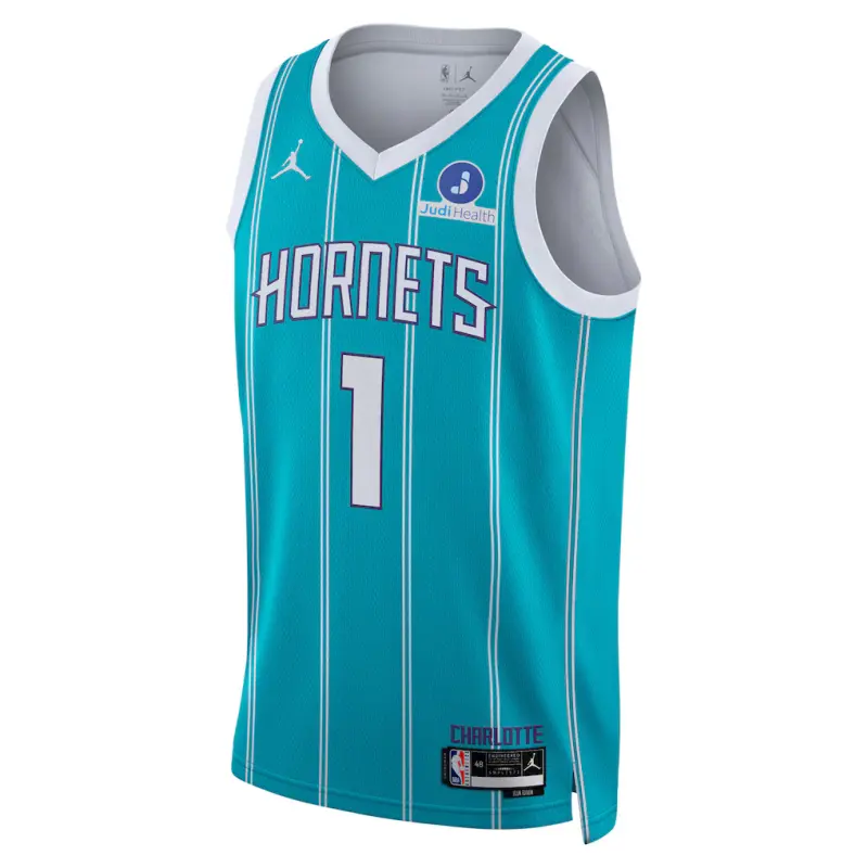 Camiseta LaMelo Ball #1 Charlotte Hornets Azul Icon Edition