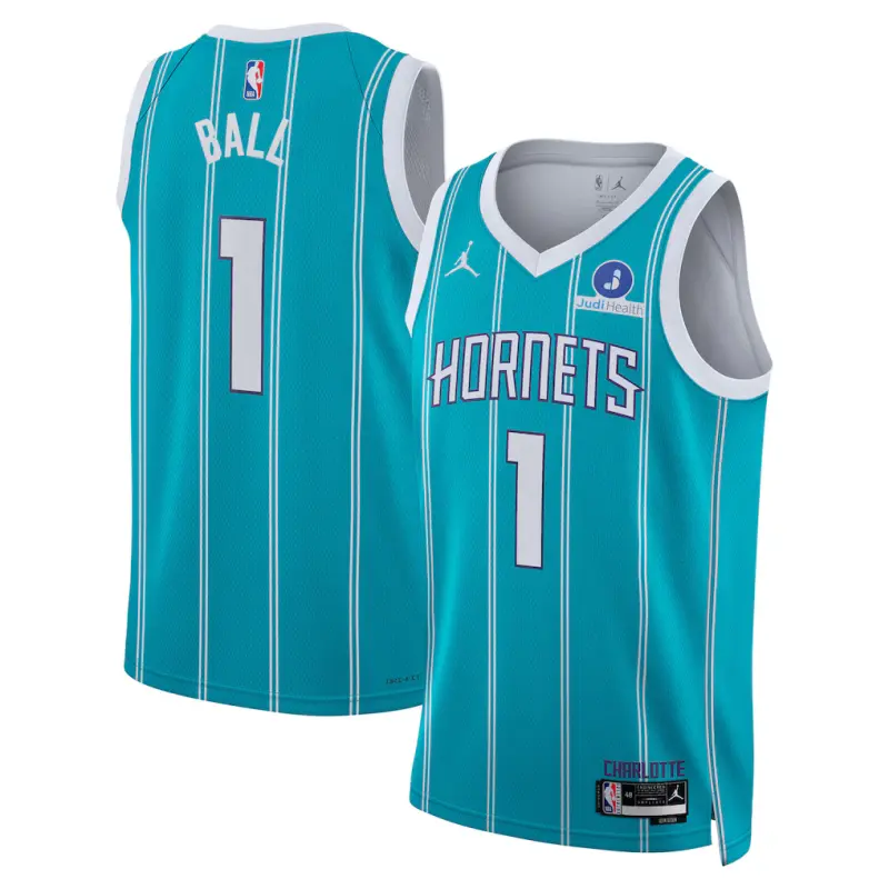 Camiseta LaMelo Ball #1 Charlotte Hornets Azul Icon Edition