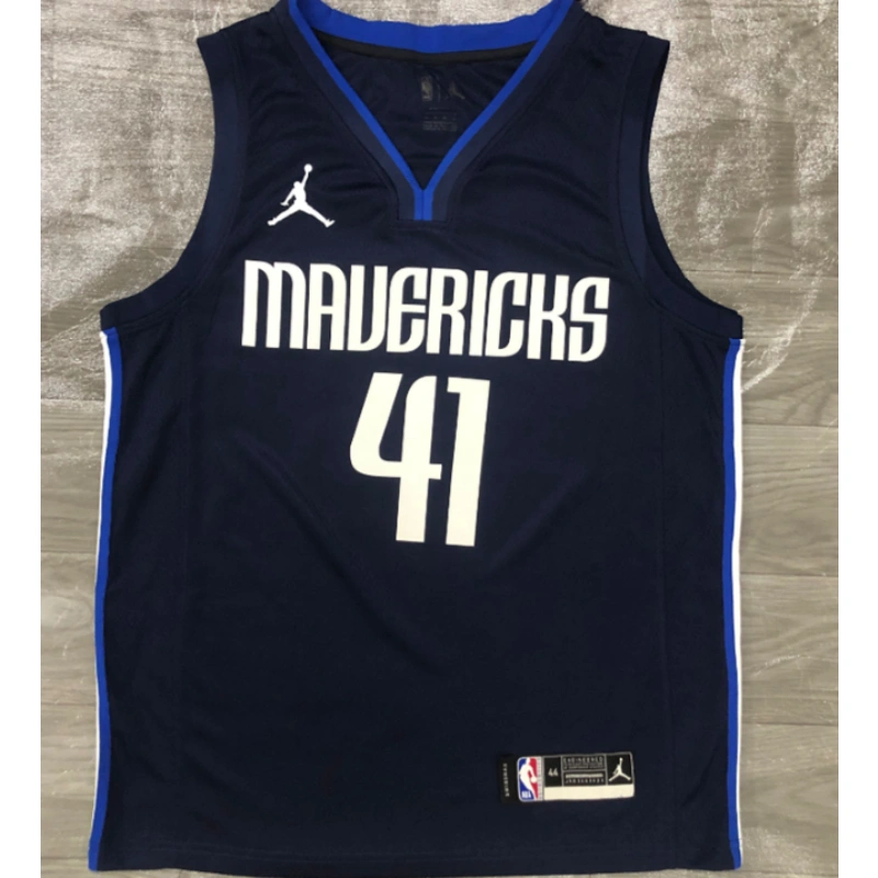 Camiseta Dirk Nowitzki #41 Dallas Mavericks Azul Oscuro Fan Edition