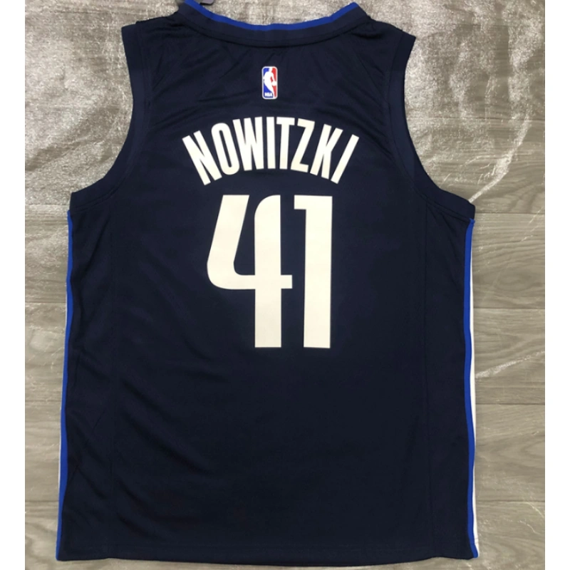 Camiseta Dirk Nowitzki #41 Dallas Mavericks Azul Oscuro Fan Edition