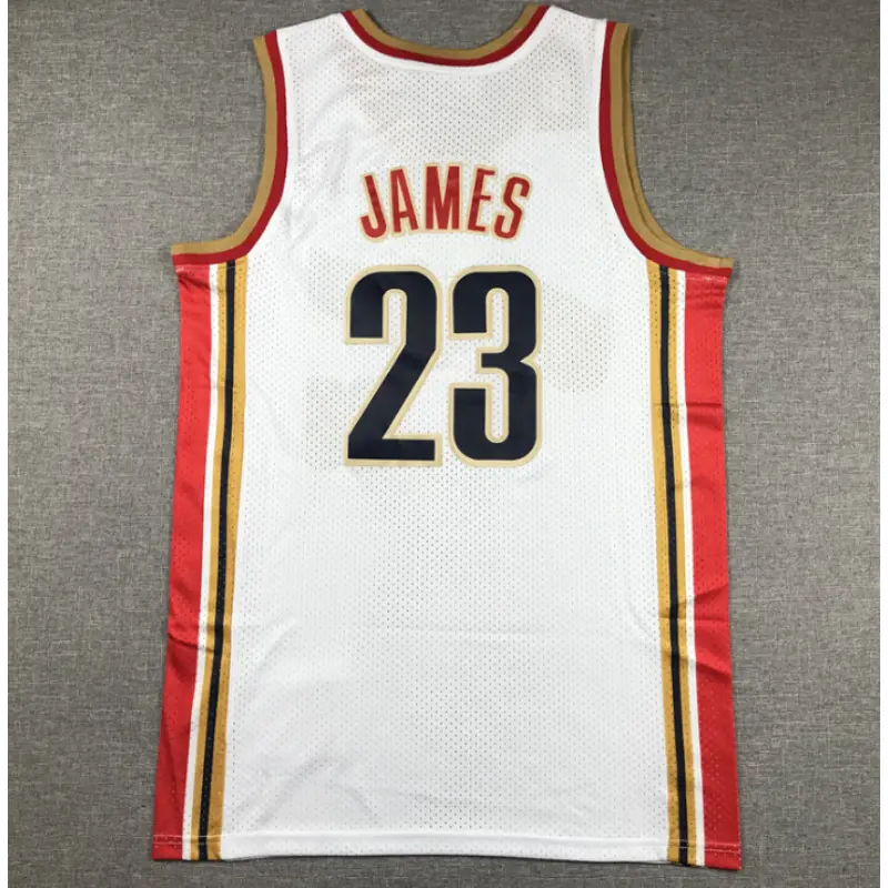 Camiseta Lebron James #23 Cleveland Cavaliers Blanco Classic Edition