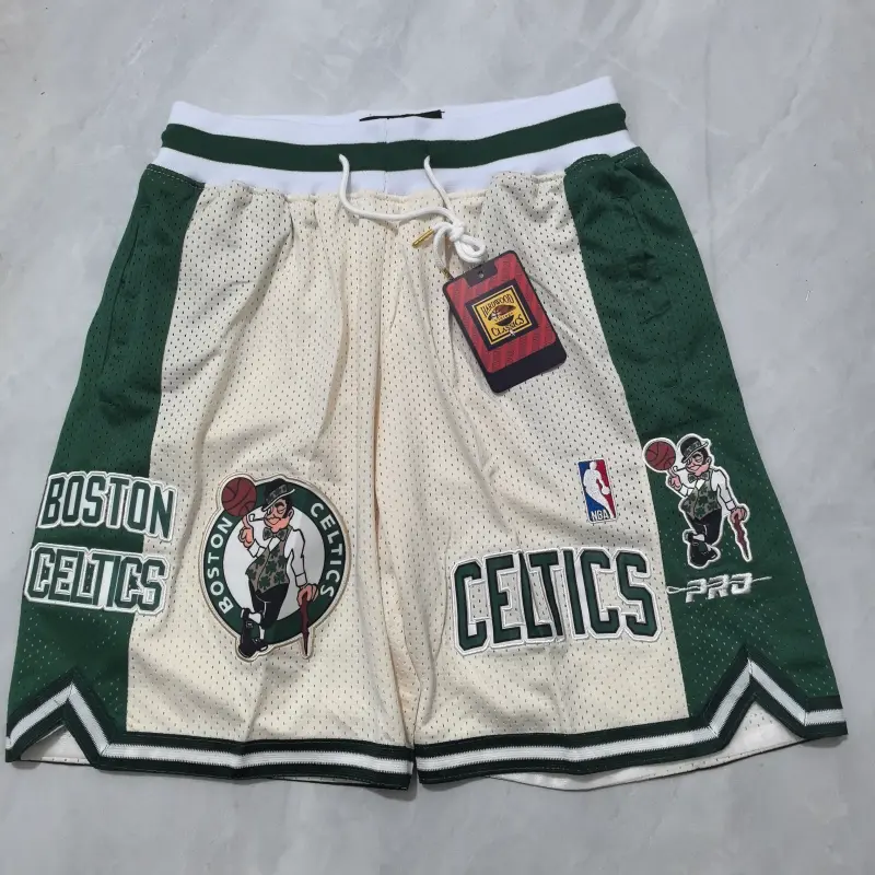 Pantalón Corto de Bolsillo Boston Celtics Beige/Verde
