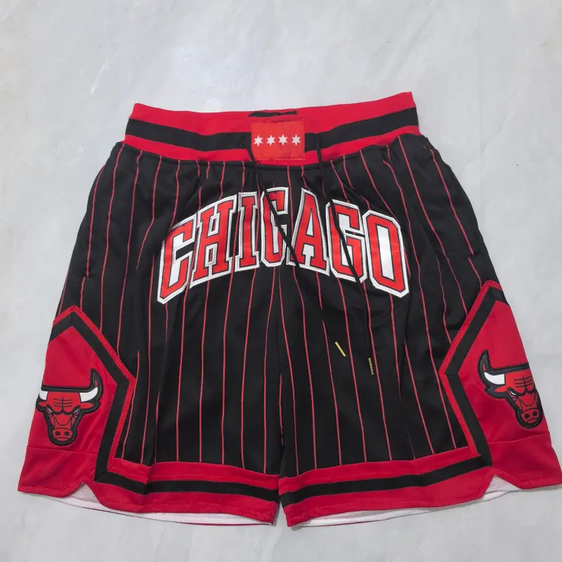 Pantalón Corto de Bolsillo Chicago Bulls 2026 Negro/Rojo City Edition
