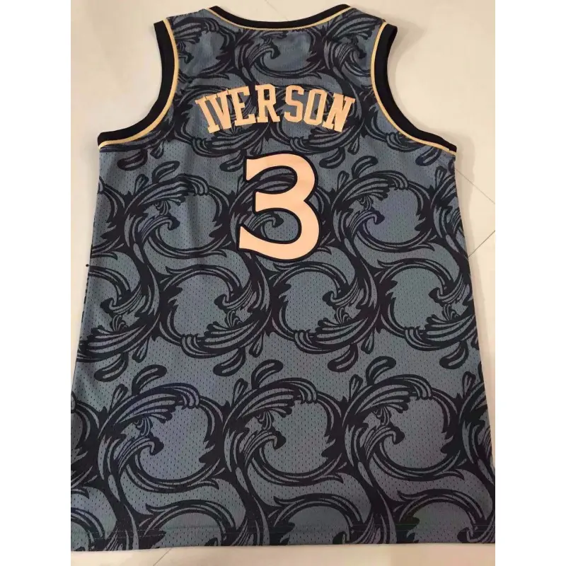 Camiseta Allen Iverson #3 Philadelphia 76ers 1996-97 Gris