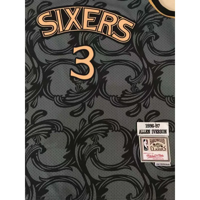 Camiseta Allen Iverson #3 Philadelphia 76ers 1996-97 Gris