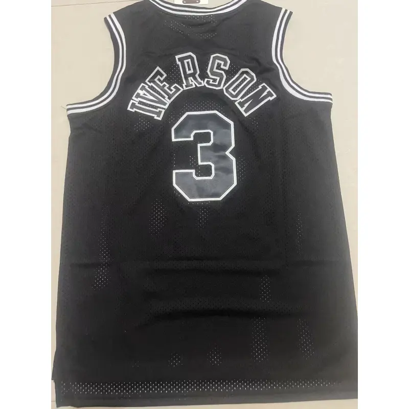 Camiseta Allen Iverson #3 Philadelphia 76ers 1997-98 Negro