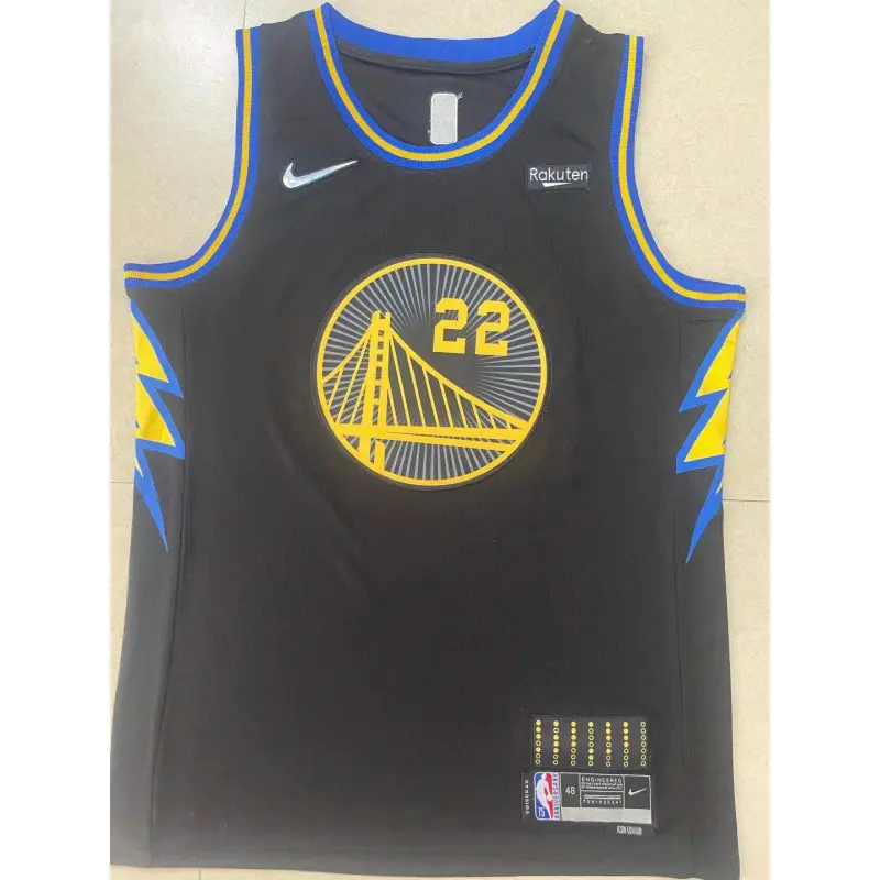 Camiseta Andrew Wiggins #22 Golden State Warriors 2022 Logo Diamante Negro City Edition