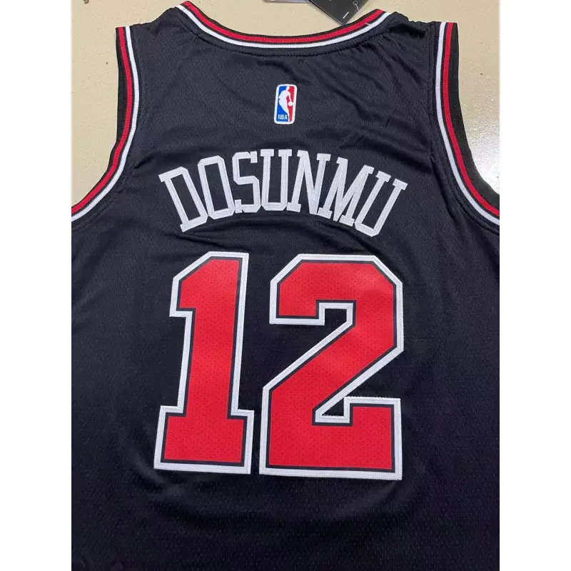 Camiseta Ayo Dosunmu #12 Chicago Bulls Negro Camiseta Ayo Dosunmu #12 Chicago Bulls Negro