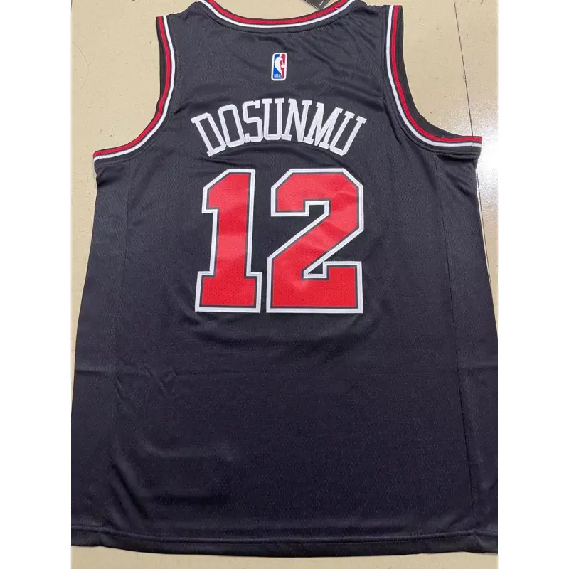 Camiseta Ayo Dosunmu #12 Chicago Bulls Negro Camiseta Ayo Dosunmu #12 Chicago Bulls Negro