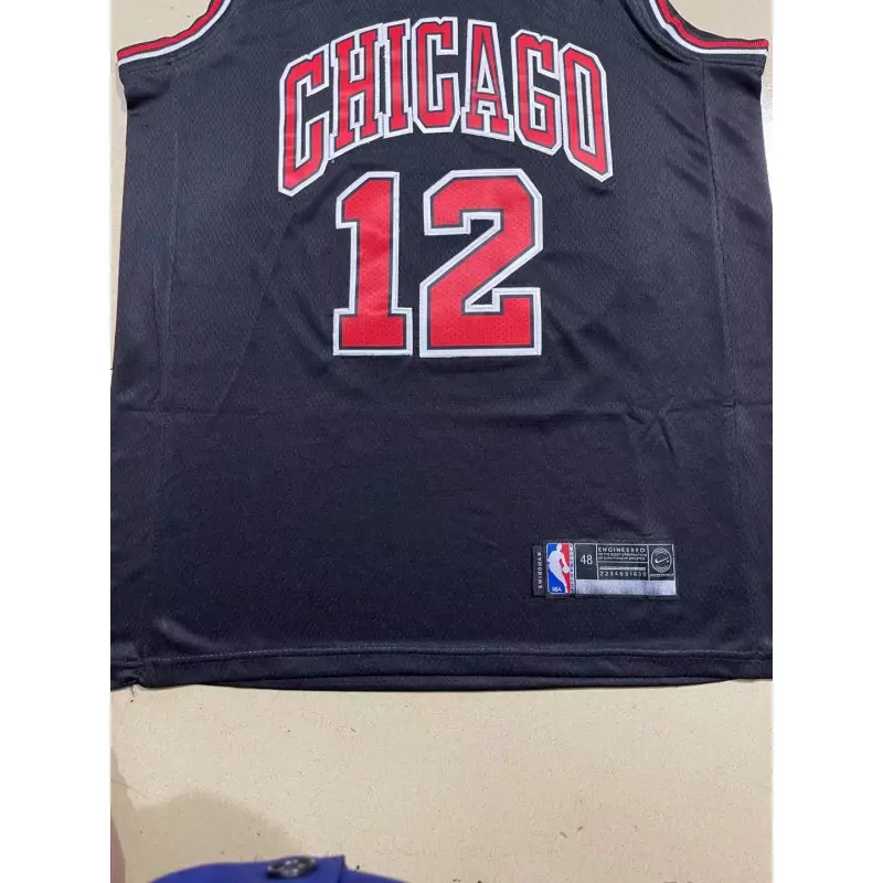 Camiseta Ayo Dosunmu #12 Chicago Bulls Negro Camiseta Ayo Dosunmu #12 Chicago Bulls Negro
