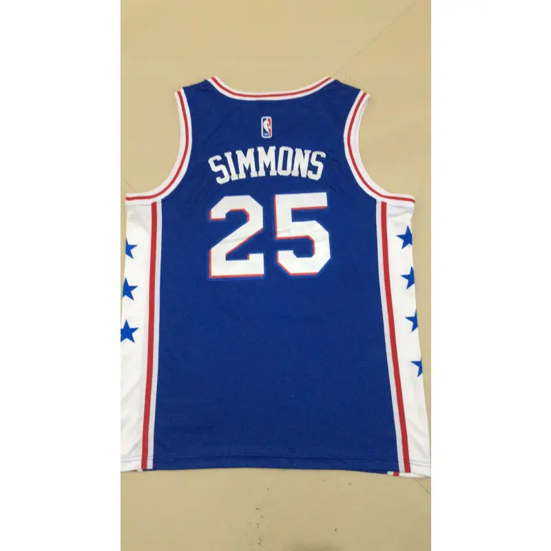 Camiseta Ben Simmons #25 Philadelphia 76ers 17/18 Azul Retro Edition