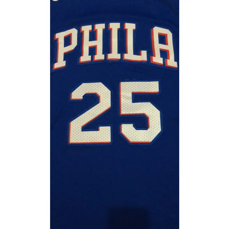 Camiseta Ben Simmons #25 Philadelphia 76ers 17/18 Azul Retro Edition