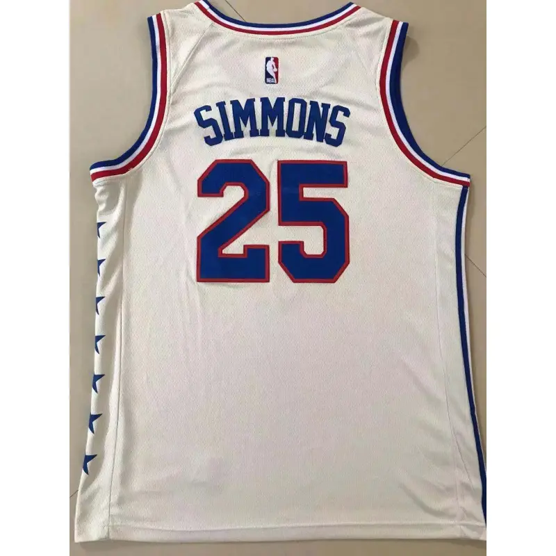 Camiseta Ben Simmons #25 Philadelphia 76ers Earned Edition Blanco Camiseta Ben Simmons #25 Philadelphia 76ers Earned Edition Blanco