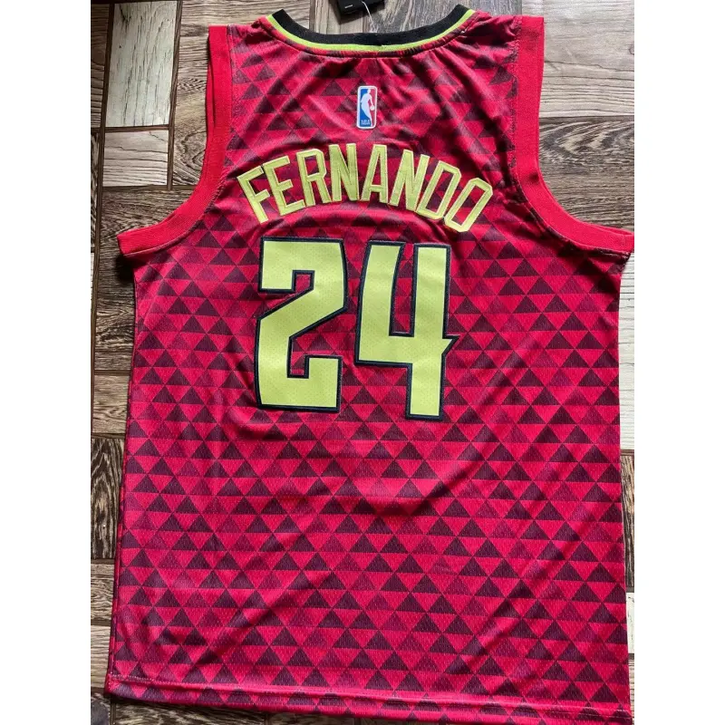 Camiseta Bruno Fernando #24 Atlanta Hawks Rojo
