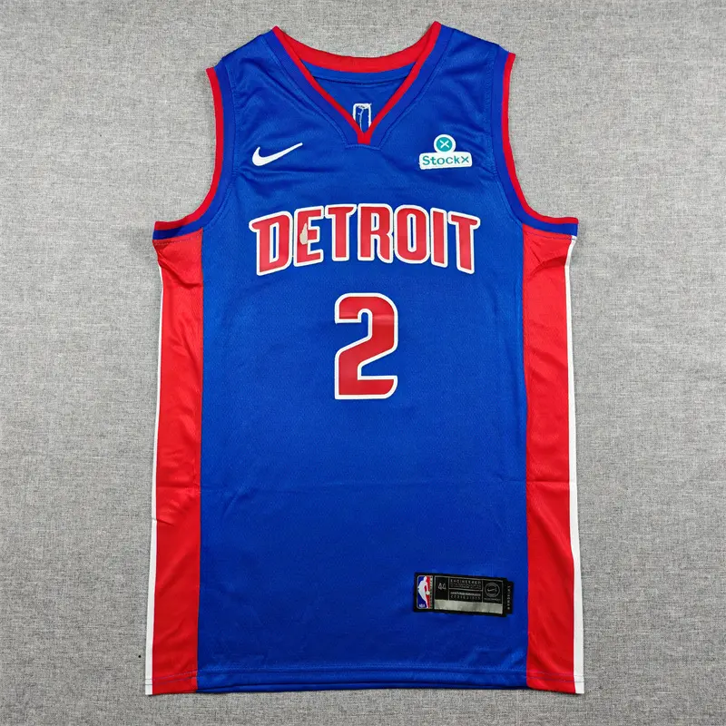 Camiseta Cade Cunningham #2 Detroit Pistons 2025 Azul