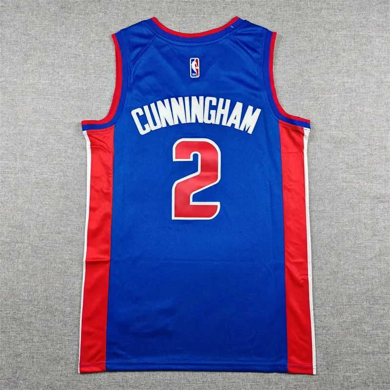Camiseta Cade Cunningham #2 Detroit Pistons 2025 Azul