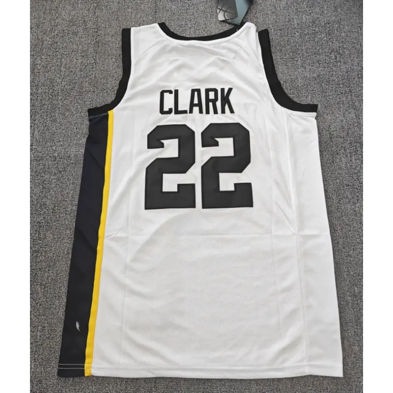 Camiseta Caitlin Clark #22 Indiana Fever Blanco/Amarillo