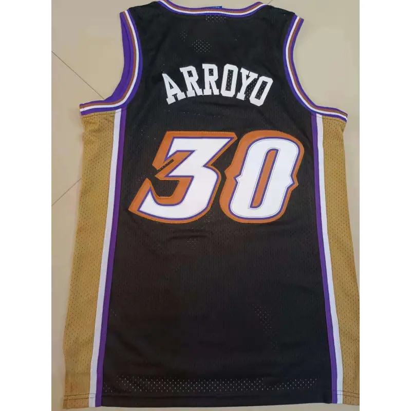 Camiseta Carlos Arroyo #30 Utah Jazz Negro Camiseta Carlos Arroyo #30 Utah Jazz Negro