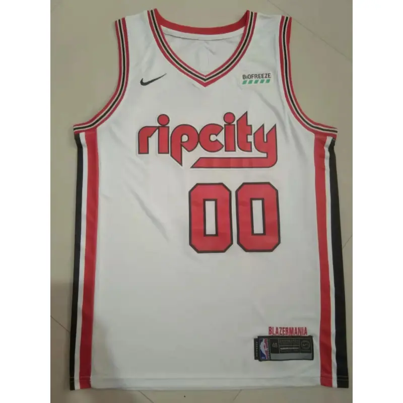 Camiseta Carmelo Anthony #00 Portland Trail Blazers City Edition Beige