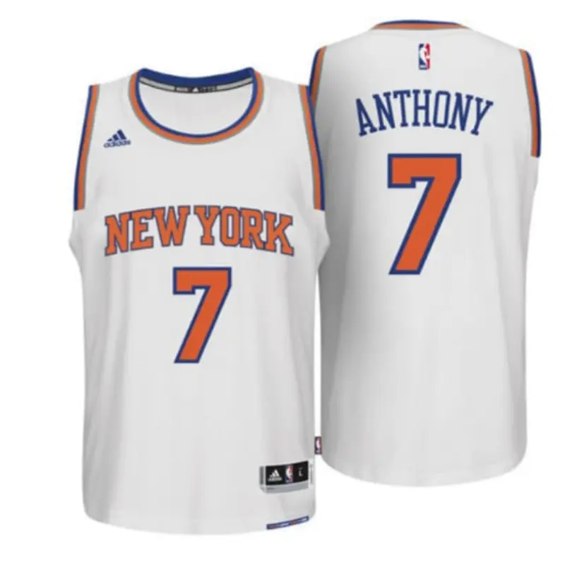 Camiseta Carmelo Anthony #7 New York Knicks Blanco