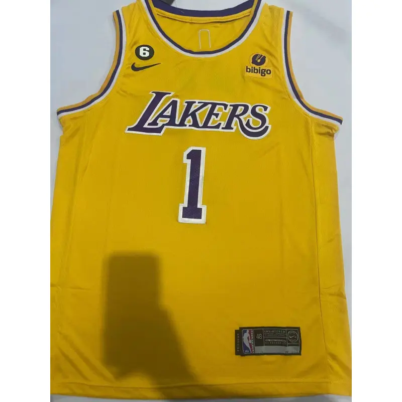 Camiseta D’Angelo Russell #1 Los Angeles Lakers 2023 Amarillo