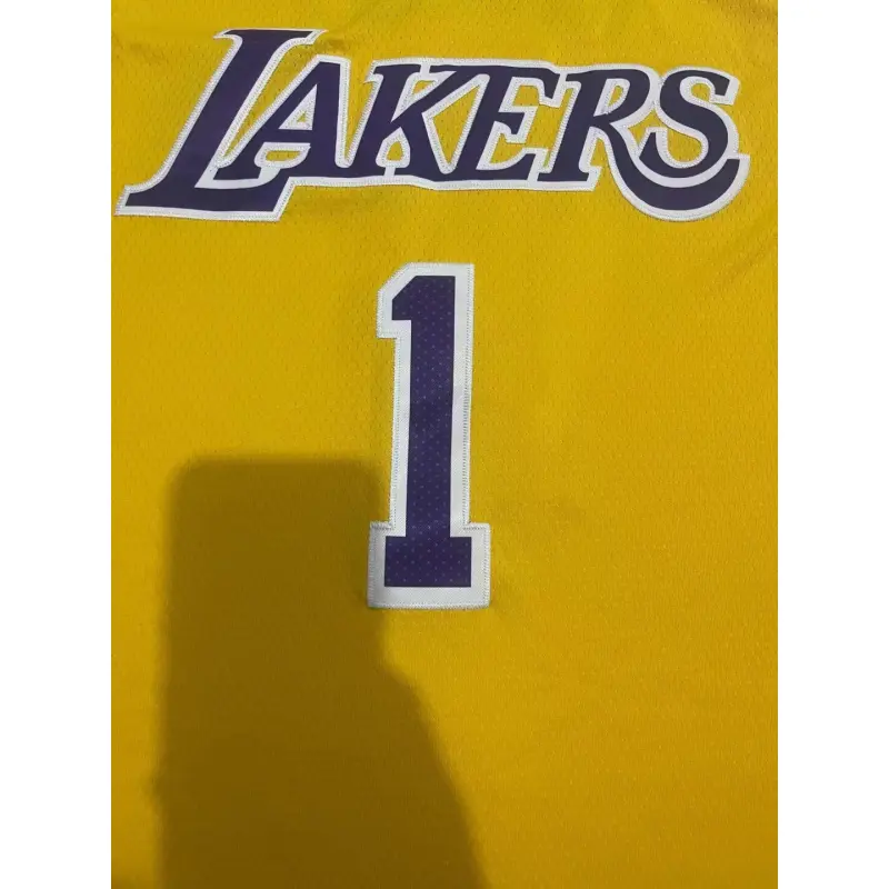 Camiseta D’Angelo Russell #1 Los Angeles Lakers 2023 Amarillo Camiseta D’Angelo Russell #1 Los Angeles Lakers 2023 Amarillo