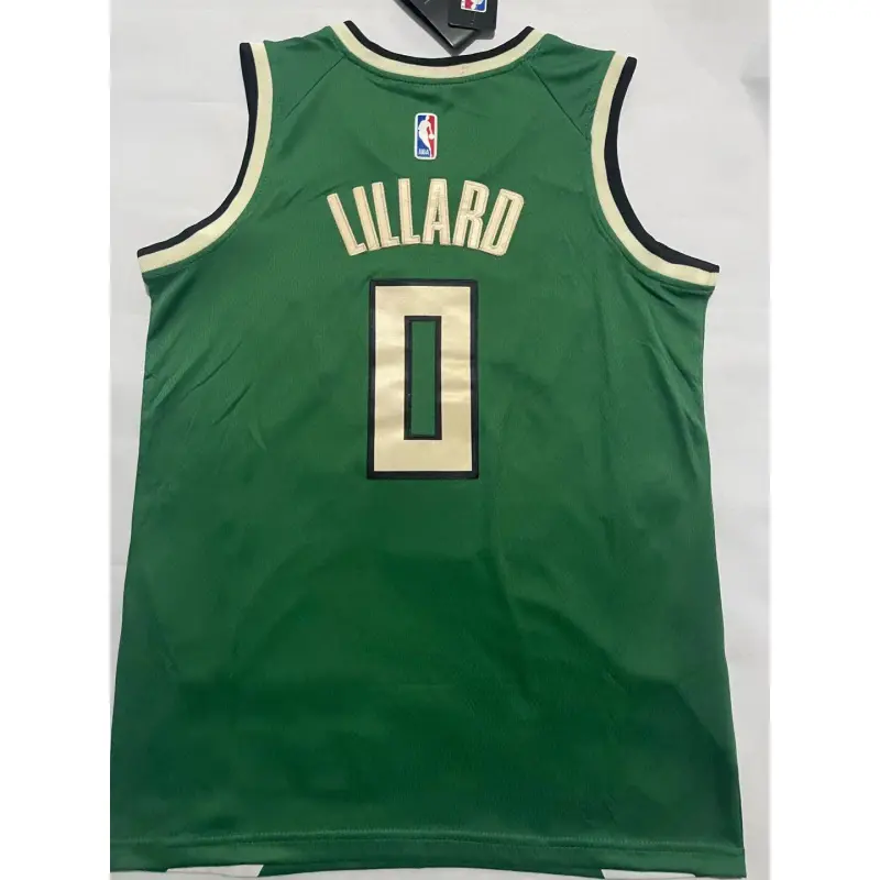 Camiseta Damian Lillard #0 Milwaukee Bucks Verde Edición de Moda Camiseta Damian Lillard #0 Milwaukee Bucks Verde Edición de Moda