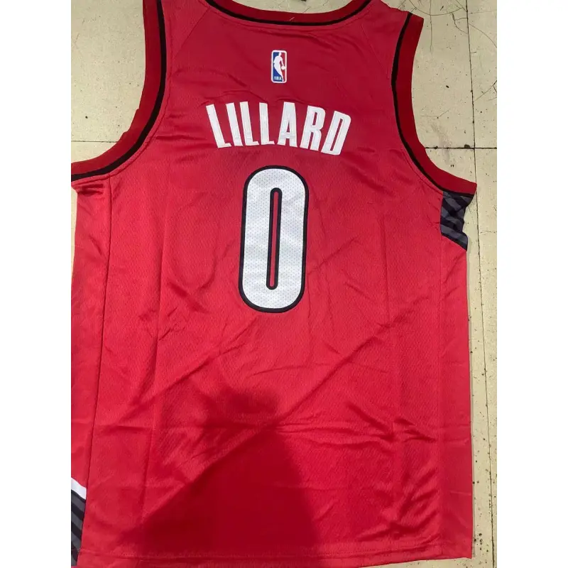Camiseta Damian Lillard #0 Portland Trail blazers 2022 Rojo
