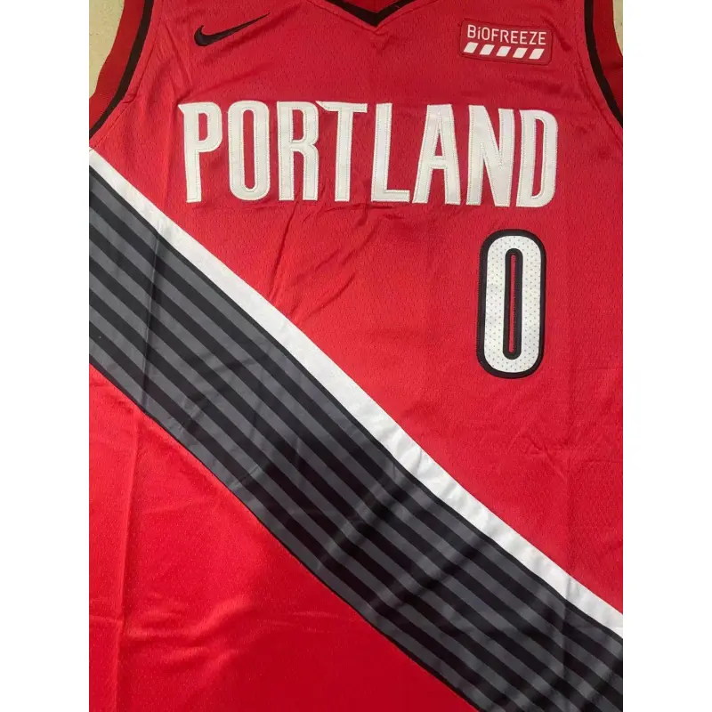 Camiseta Damian Lillard #0 Portland Trail blazers 2022 Rojo
